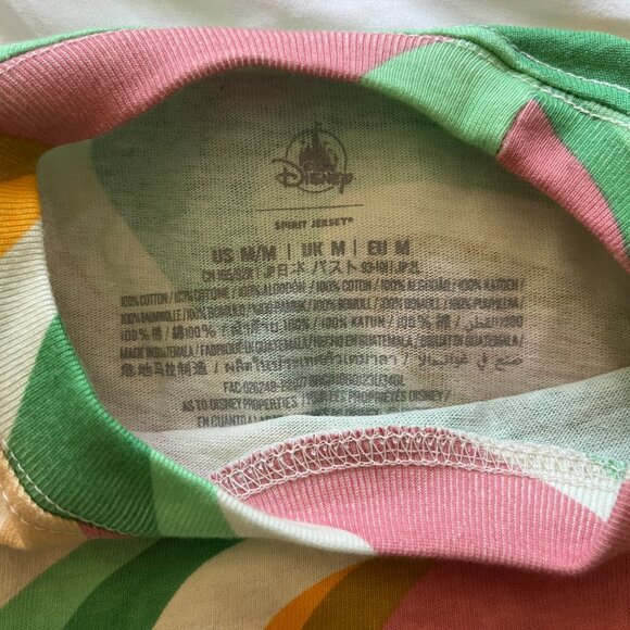 2022 Swirl Disneyland Spirit Jersey Green Pink Orange Yellow Retro Long Sleeve M - Picture 4 of 9